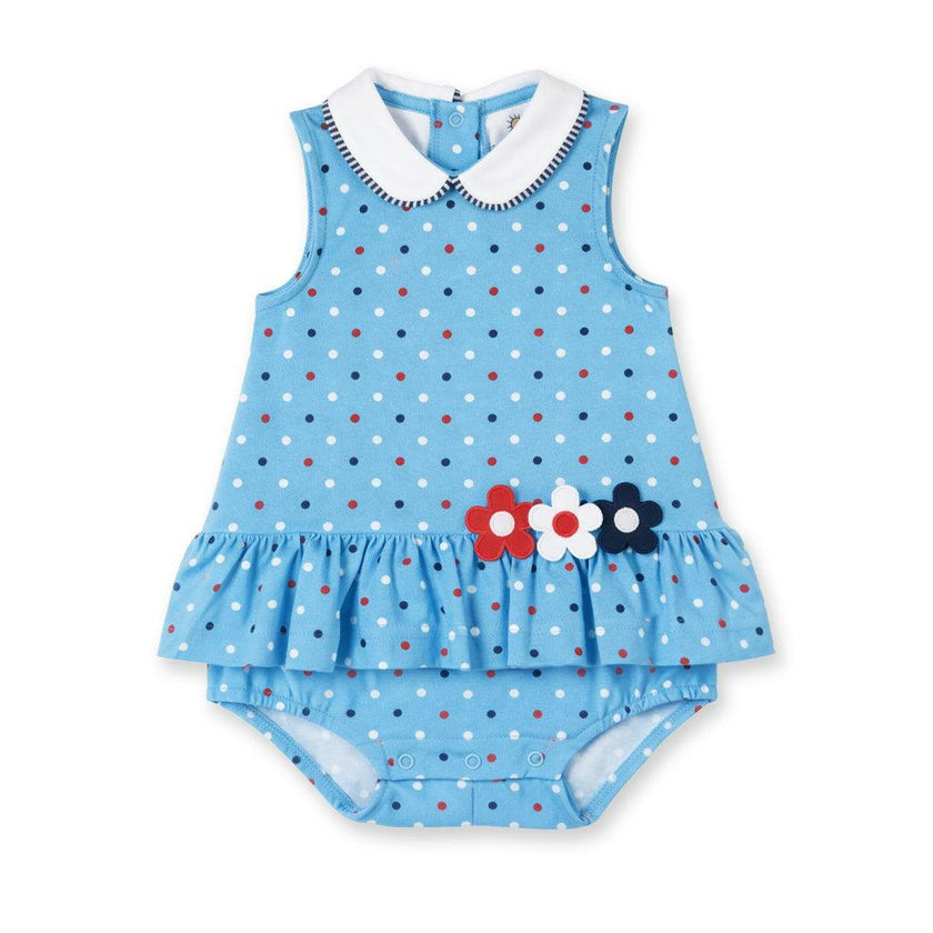 Printed Knit Romper With Flowers