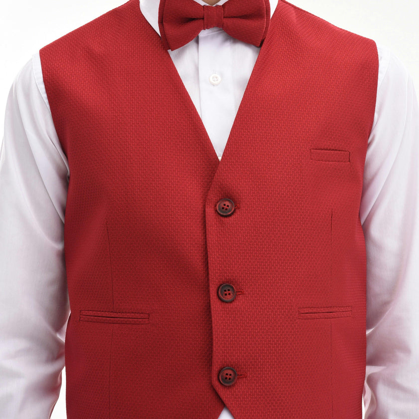 Red Lachlan Vest Outfit Set