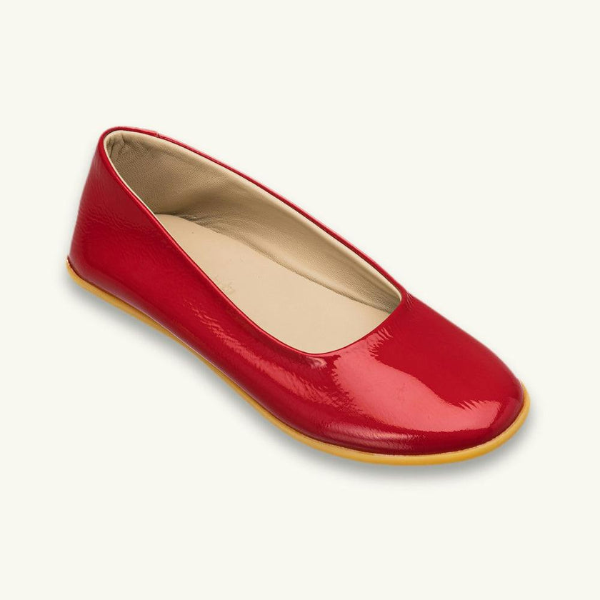 Bare Ballet Flat | Red Leather
