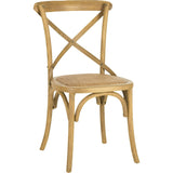 Set of 2 Franklin X Back Farmhouse Chairs