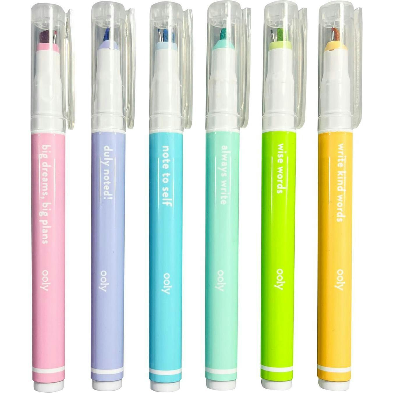 Noted! 2-in-1 Micro Fine Tip Pen and Highlighters - Set of 6