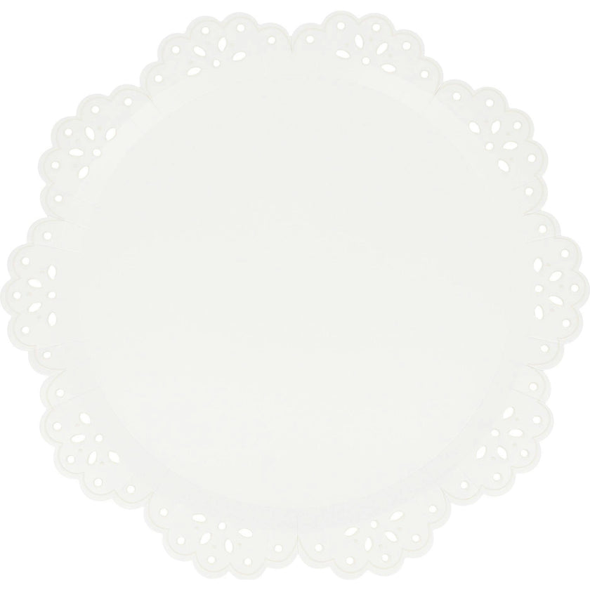 Broderie Anglaise Lace White Side Plates