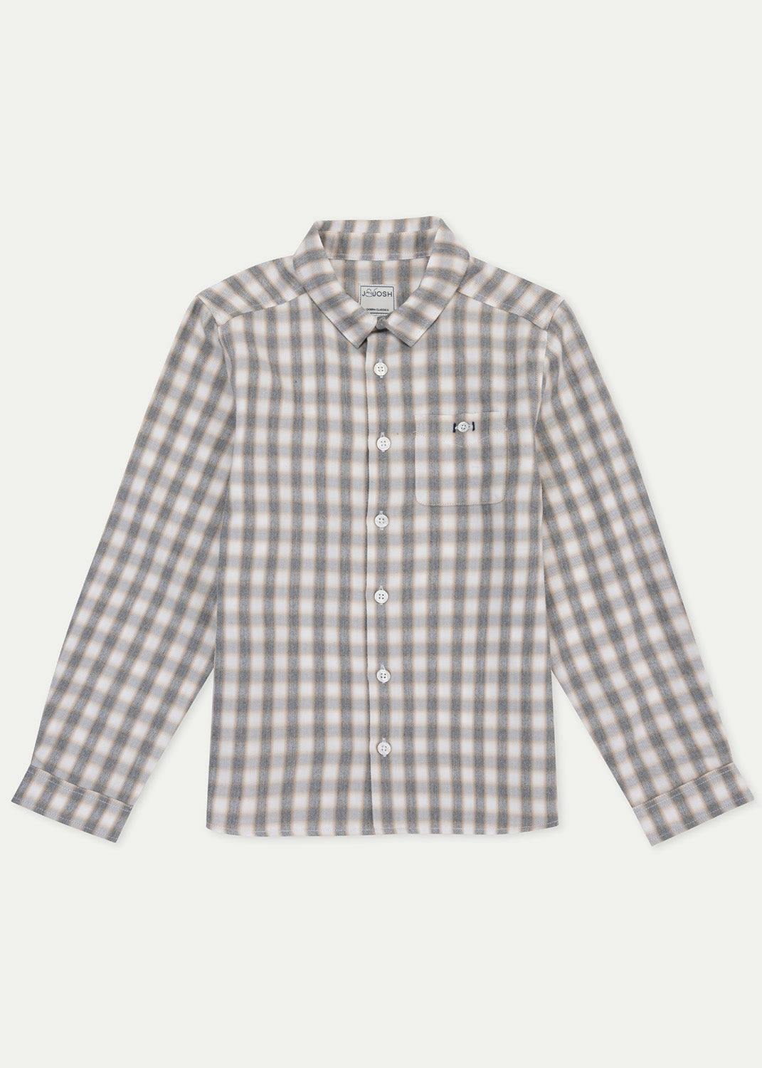 The Light Grey Checked Flannel Shirt