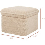 Cali Storage Shearling Ottoman