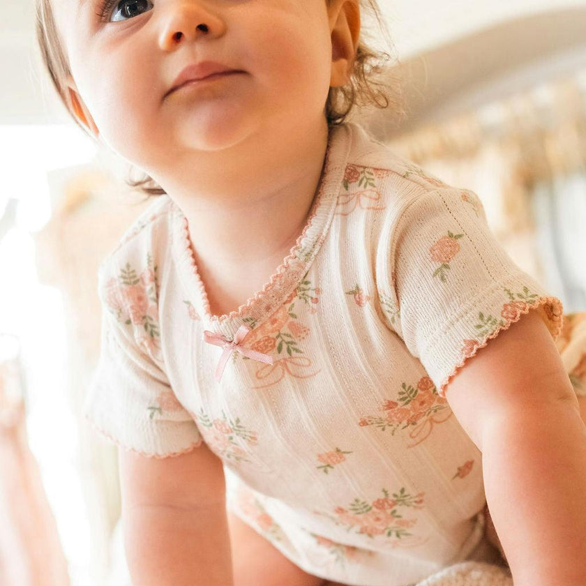 Pointelle Bloomer Set in Parfait Pink