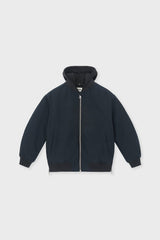 Padded Bomber Jacket With Removable Hood