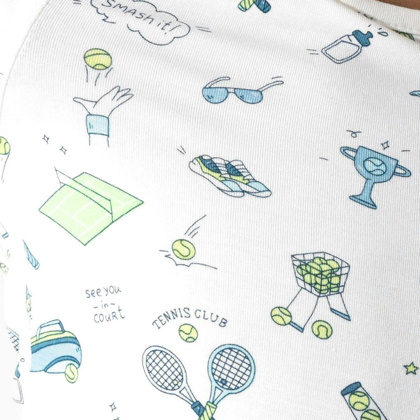 Tennis Bamboo Kids Pajama Short Set