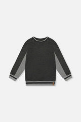 Flat Back Rib Sweatshirt Grey