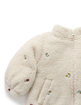 Fluffy Embroidered Jacket Wheat Forest Broderie