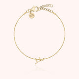 Initial Bracelet, 14k Yellow Gold Filled