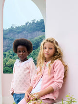 Dusty Pink Helado Cotton Girl Cardigan