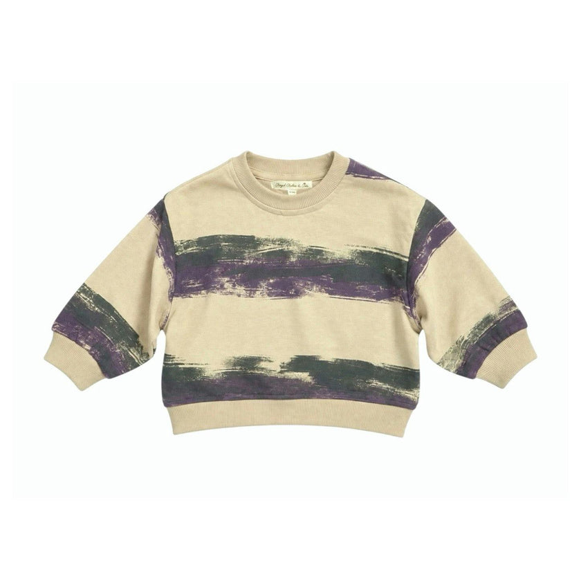 Purple Brush Of Paint Relaxed Fit Sweatshirt