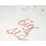 "big sis" Embroidered Cotton Baby Rib Full Sleeve Tank