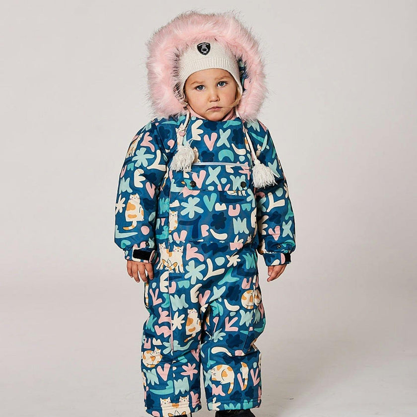 One-Piece Baby Play Snowsuit Designed for Car Seat