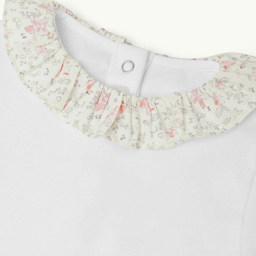 Ana Athena Ruffle Collar Short Sleeve Onesie