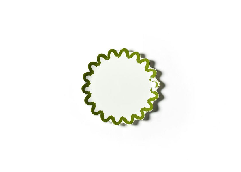 Olive Arabesque Trim Scallop Salad Plate