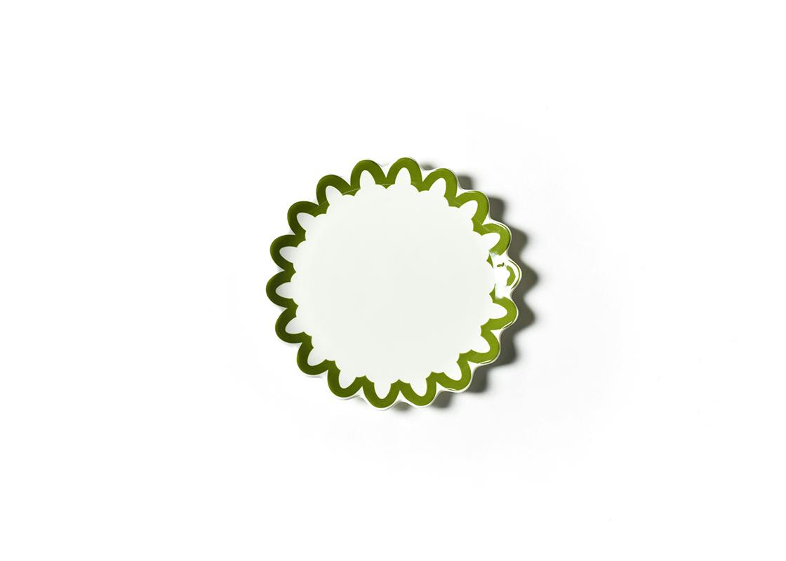 Olive Arabesque Trim Scallop Salad Plate