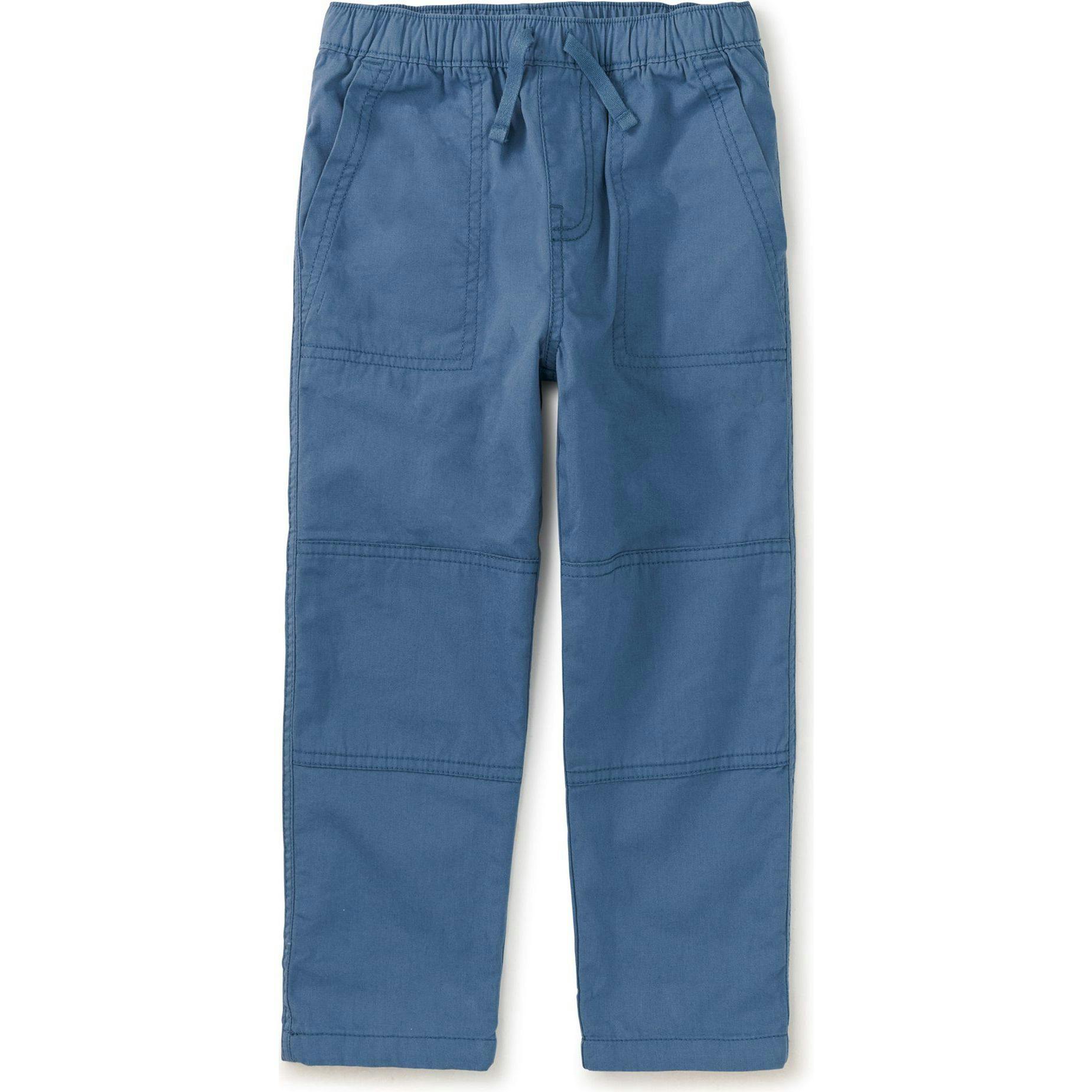 Cozy Does It Elastic Waist Drawstring Lined Pants, Blue