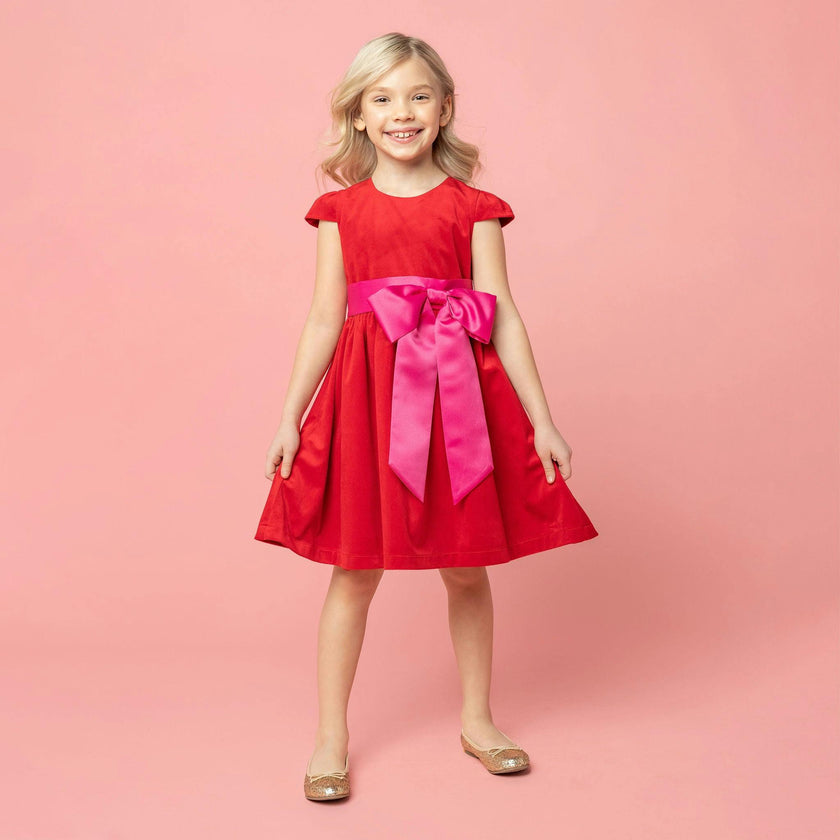 Lilibet Velvet & Satin Party Dress