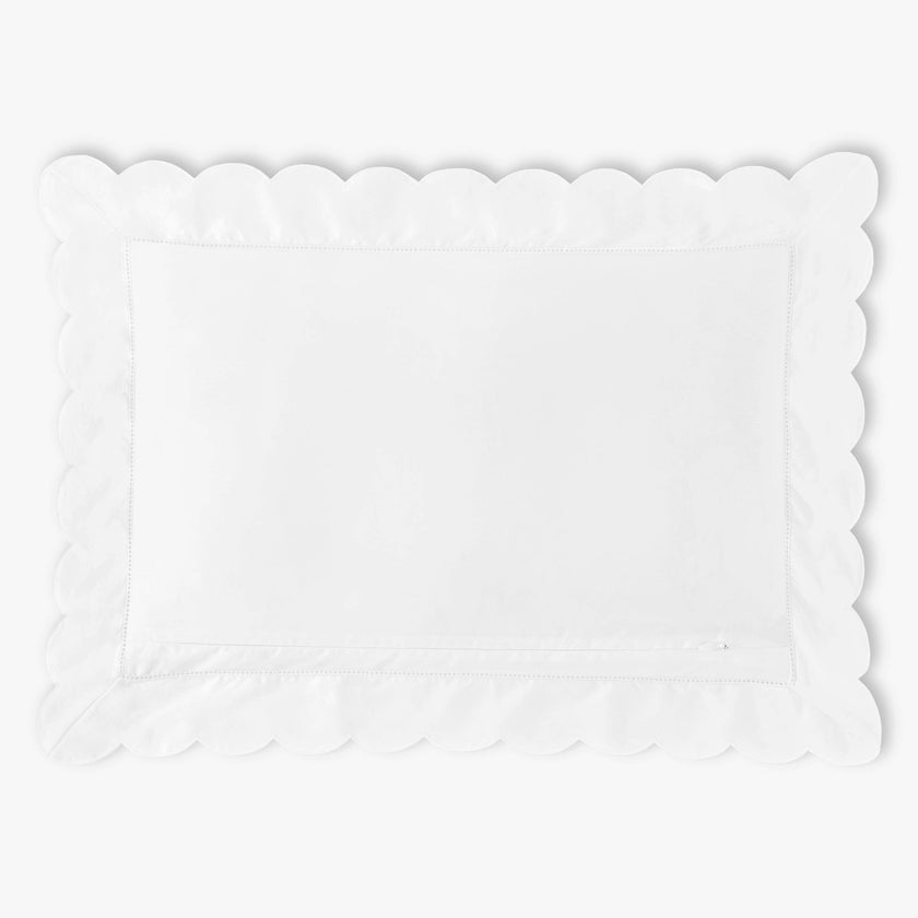 Scalloped Starlight Toddler Pillow, White