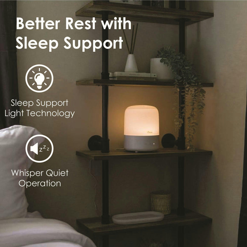 3 in 1 Compact Humidifier - 0.5 Gallon with Sleep Support Light & Aroma Diffuser