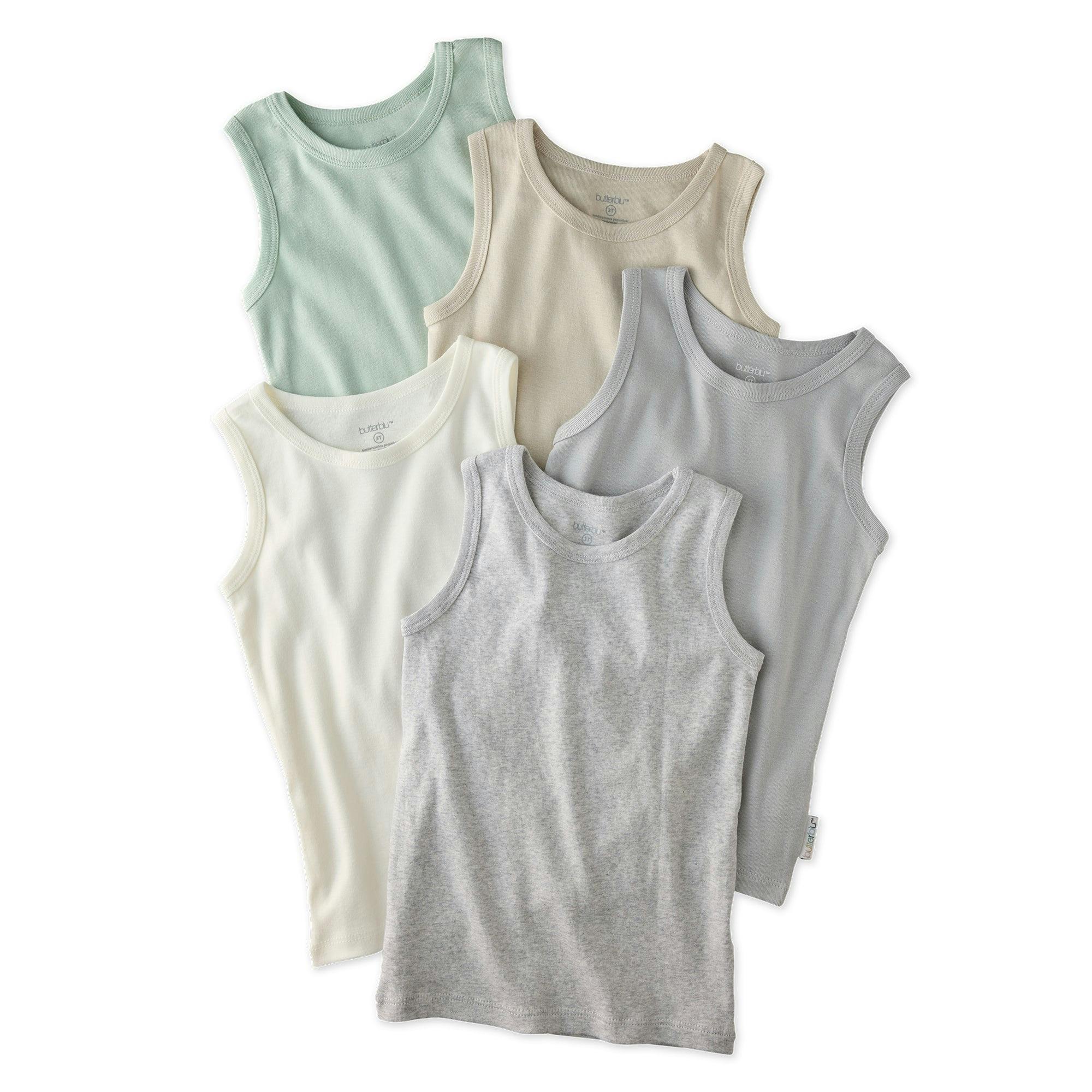 MALONE 5-Pack Toddler Tank Top Undershirts