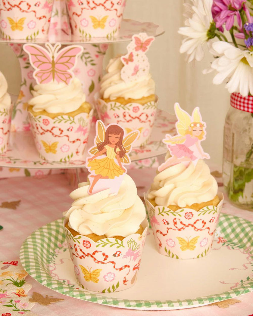 Garden Fairy Toppers - 24 sets of liners + toppers