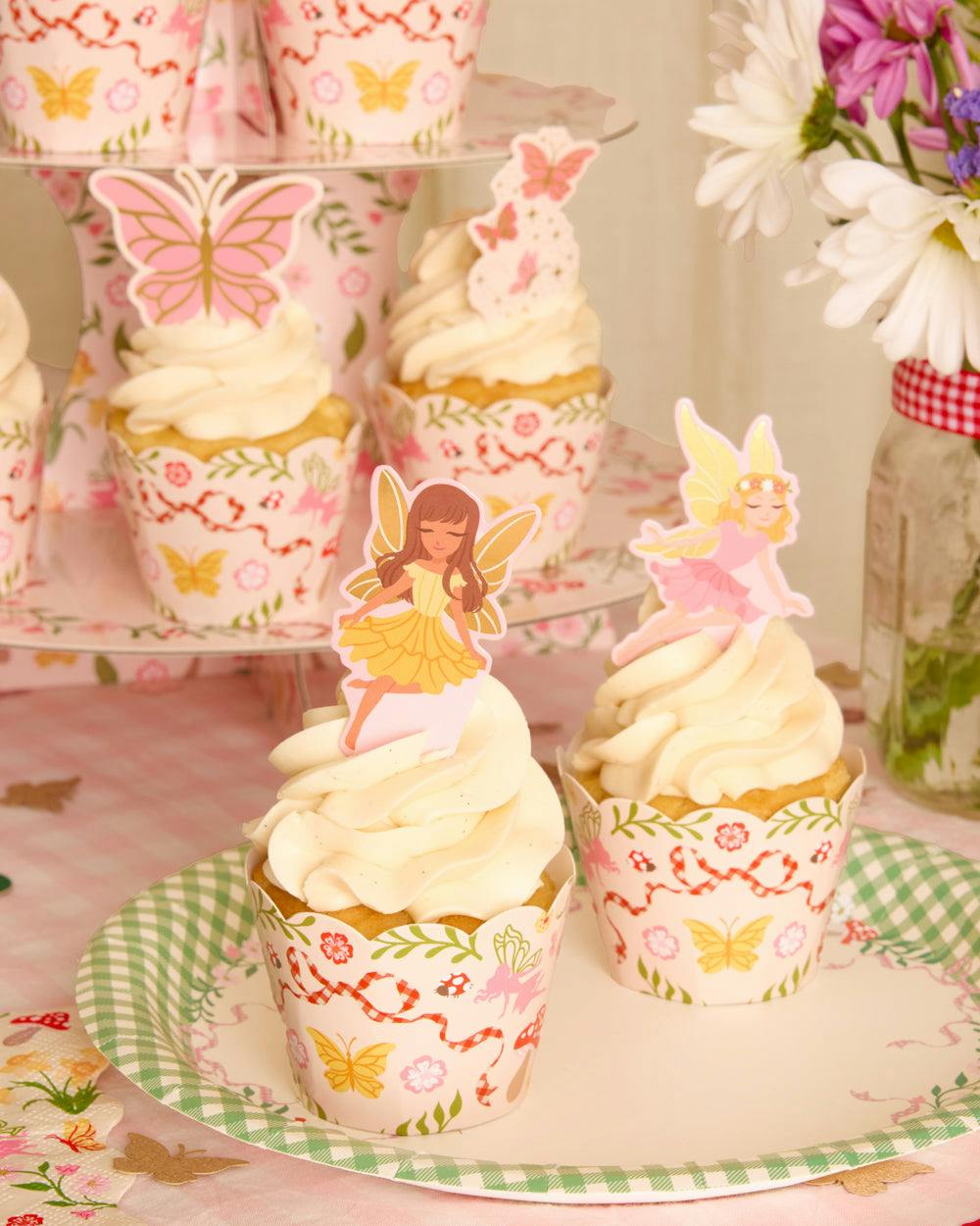 Garden Fairy Toppers - 24 sets of liners + toppers