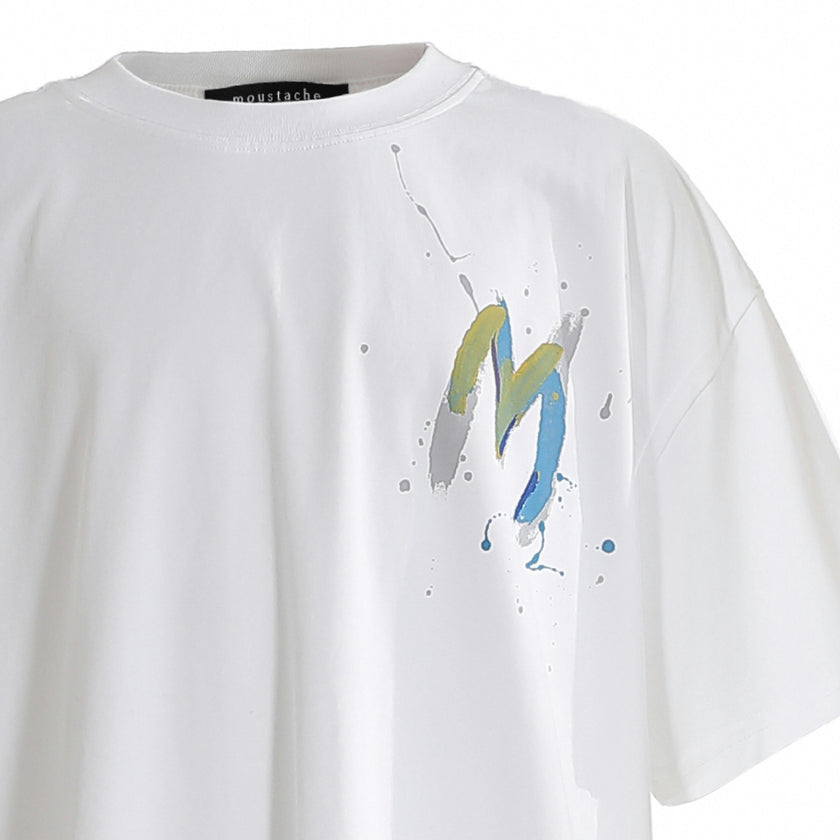 White Oversized Graphic T‑Shirt
