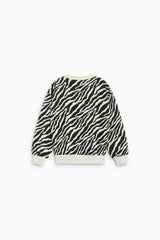 TNS Logo Sweatshirt Zebra Print