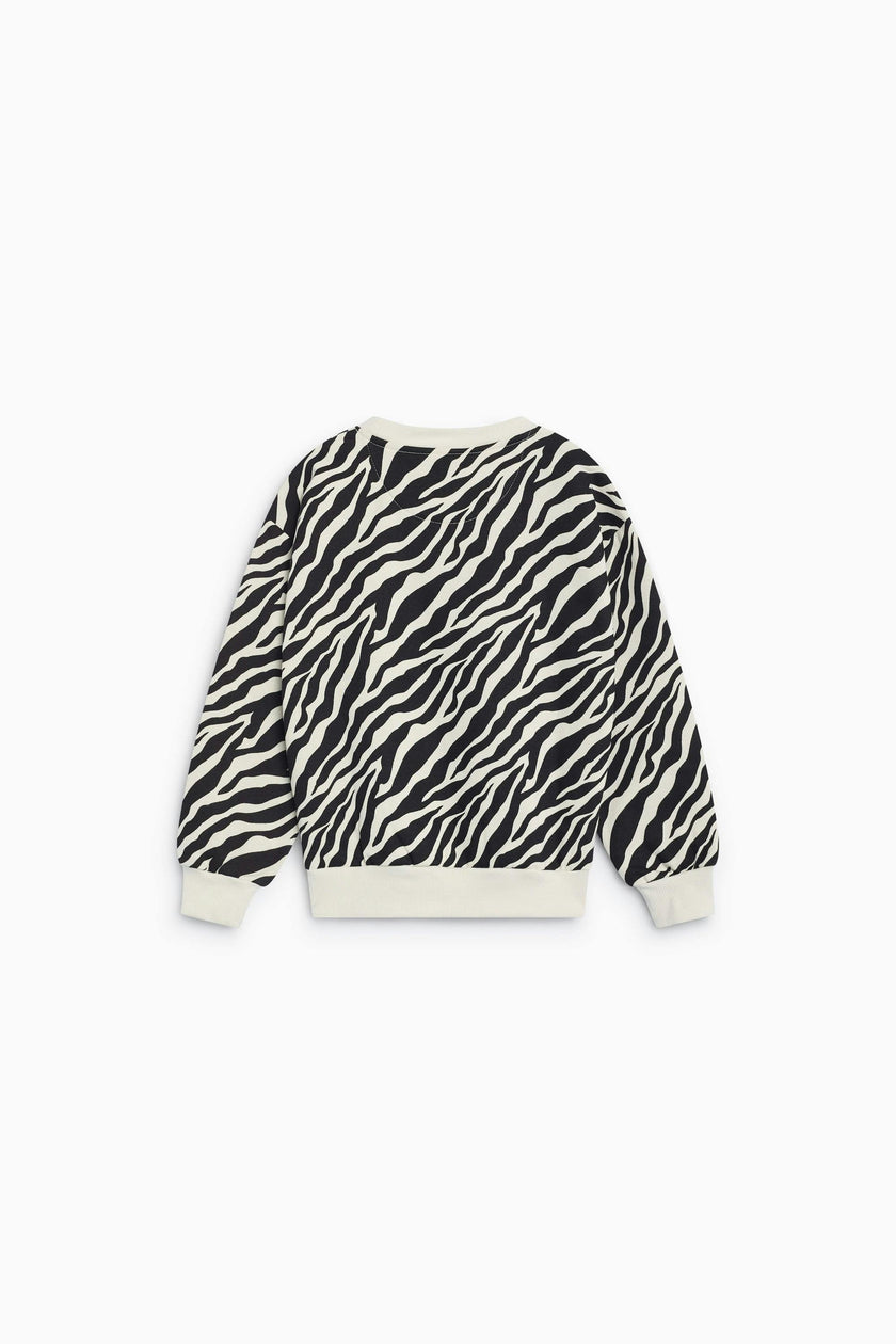 TNS Logo Sweatshirt Zebra Print