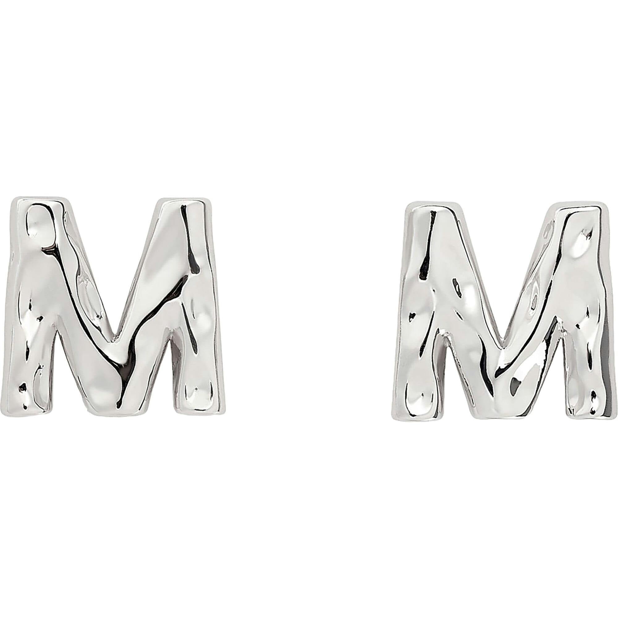 Monogram Studs in Silver