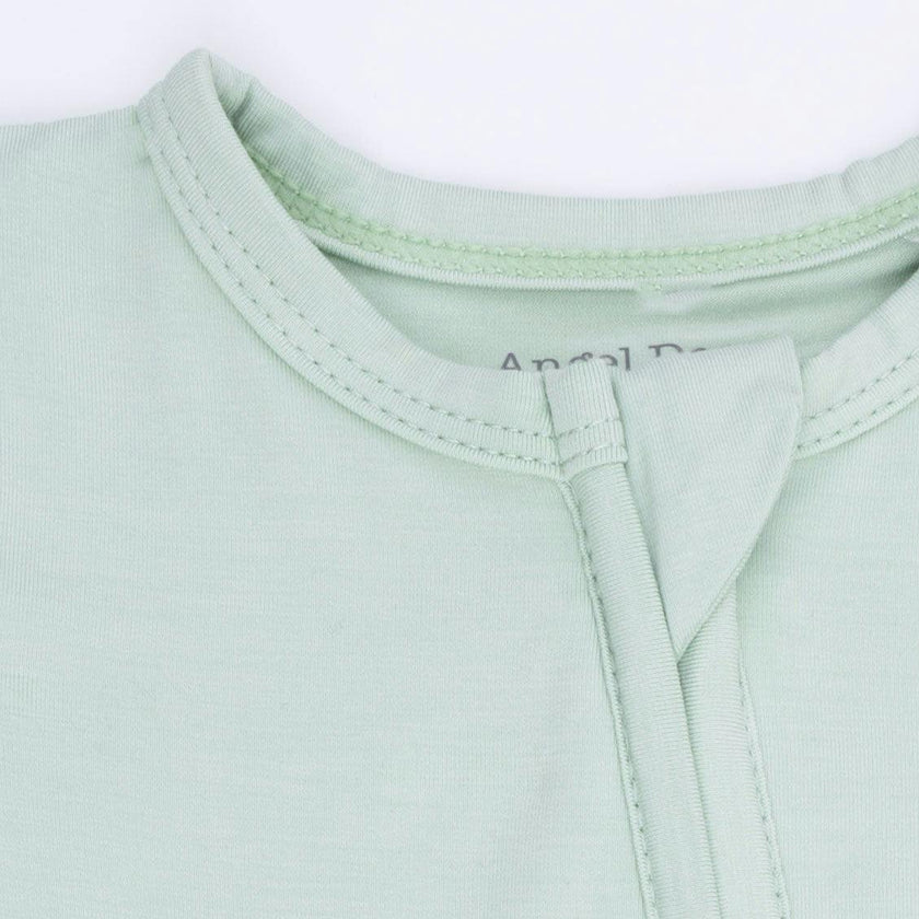 Solid Cameo Green - 2 Way Zipper Footie