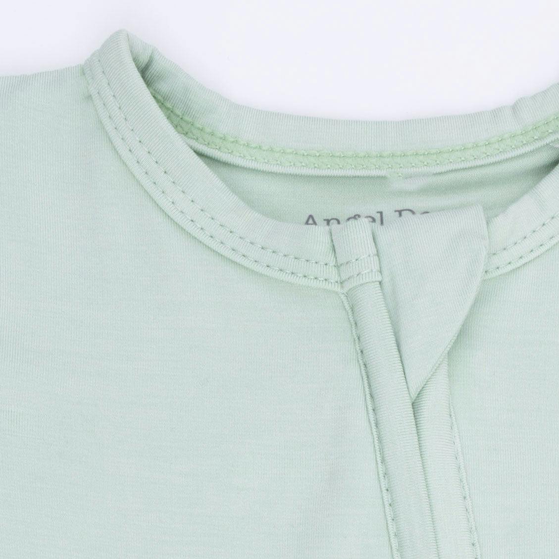 Solid Cameo Green - 2 Way Zipper Footie