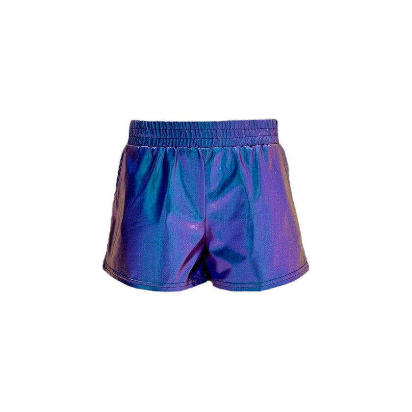 Metallic Track Shorts Blue
