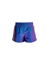 Metallic Track Shorts Blue