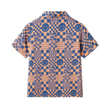 Boys Synthetic Viscose Matching Set | Geometric Smiley