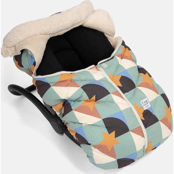 Print Zipped Puffy Car Seat Cocoon