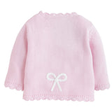 Crochet Cardigan - Pink Bow