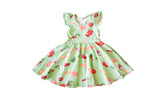 Racer Back Twirly Dress in Greens Market