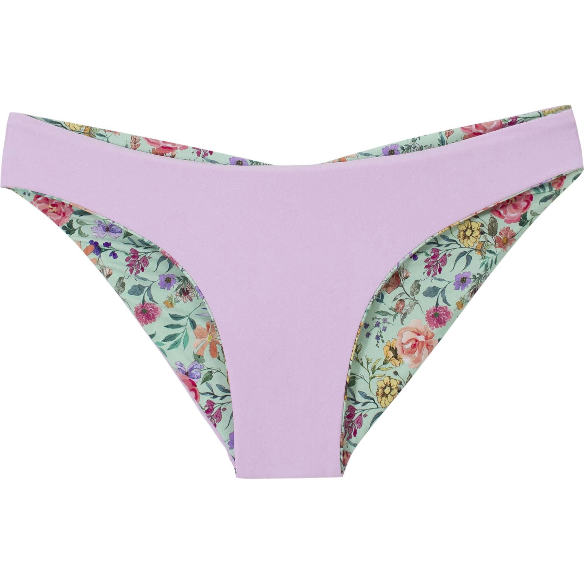 Women'S Reversible Ruched Full Bikini Bottom, Florals