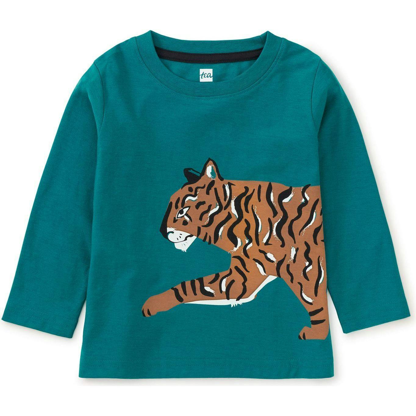 Prowl Double Sided Crew Neck Long Sleeve T-Shirt, Green