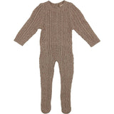 Marled Multi Knit Crew Neck Sweater Long Sleeve Footie