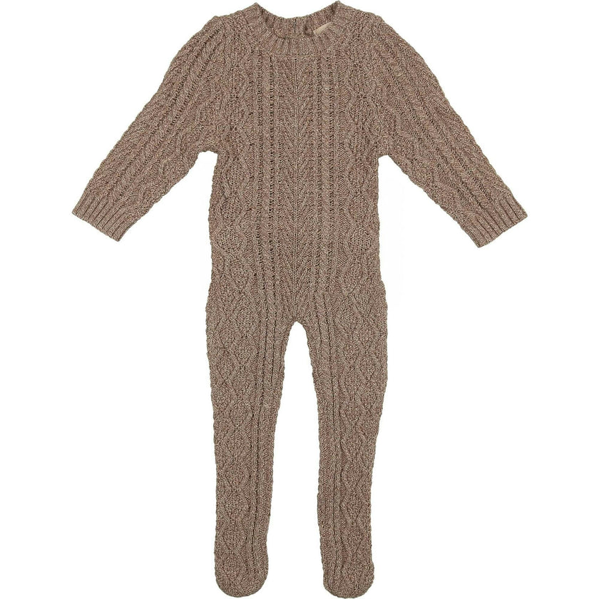 Marled Multi Knit Crew Neck Sweater Long Sleeve Footie