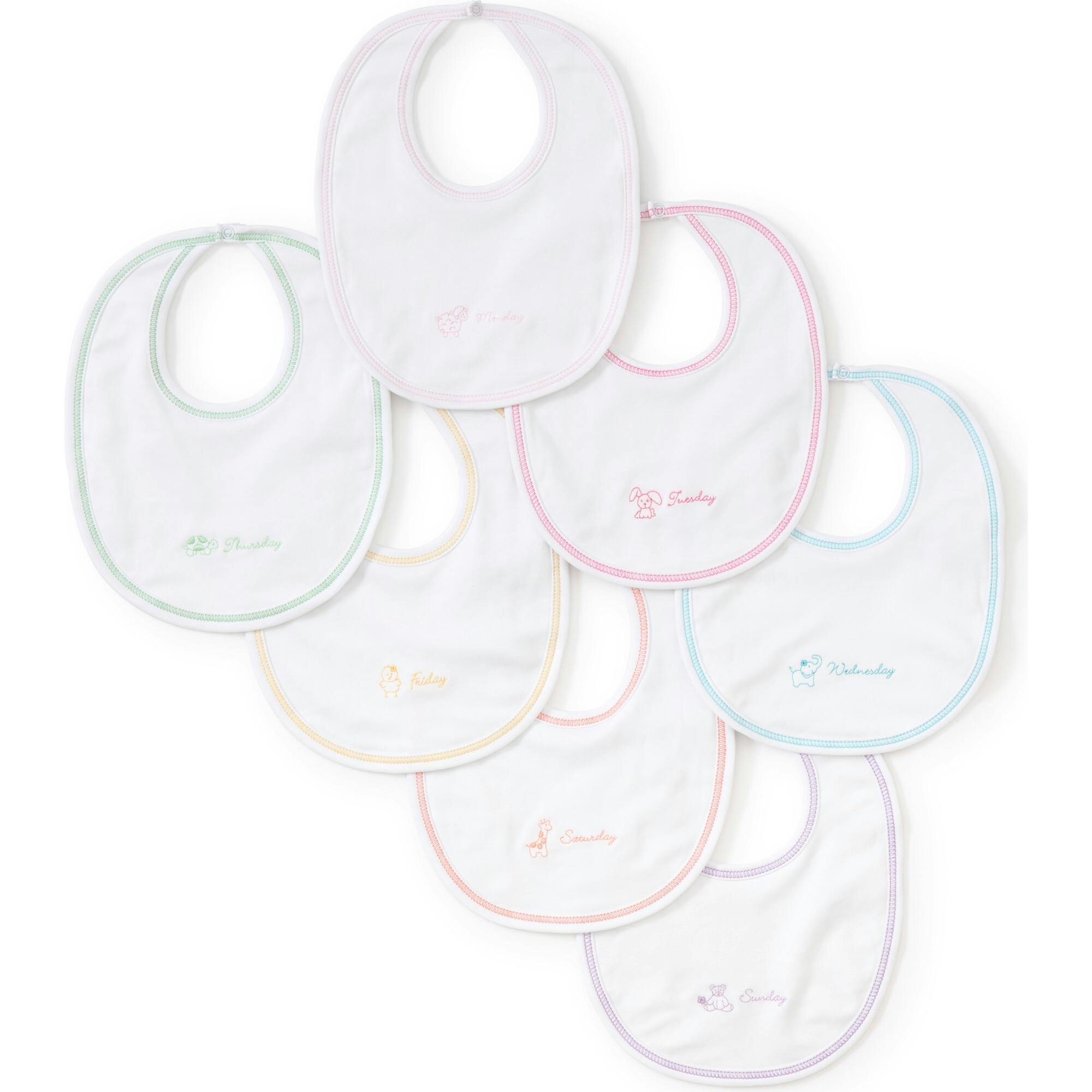 Girls Days of the Week Bibs Set