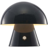 Porcini 7" Contemporary Bohemian Rechargeable/Cordless Iron Integrated LED Mushroom Table Lamp