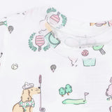 Country Club Dogs Pink - Short Sleeve Loungewear Set