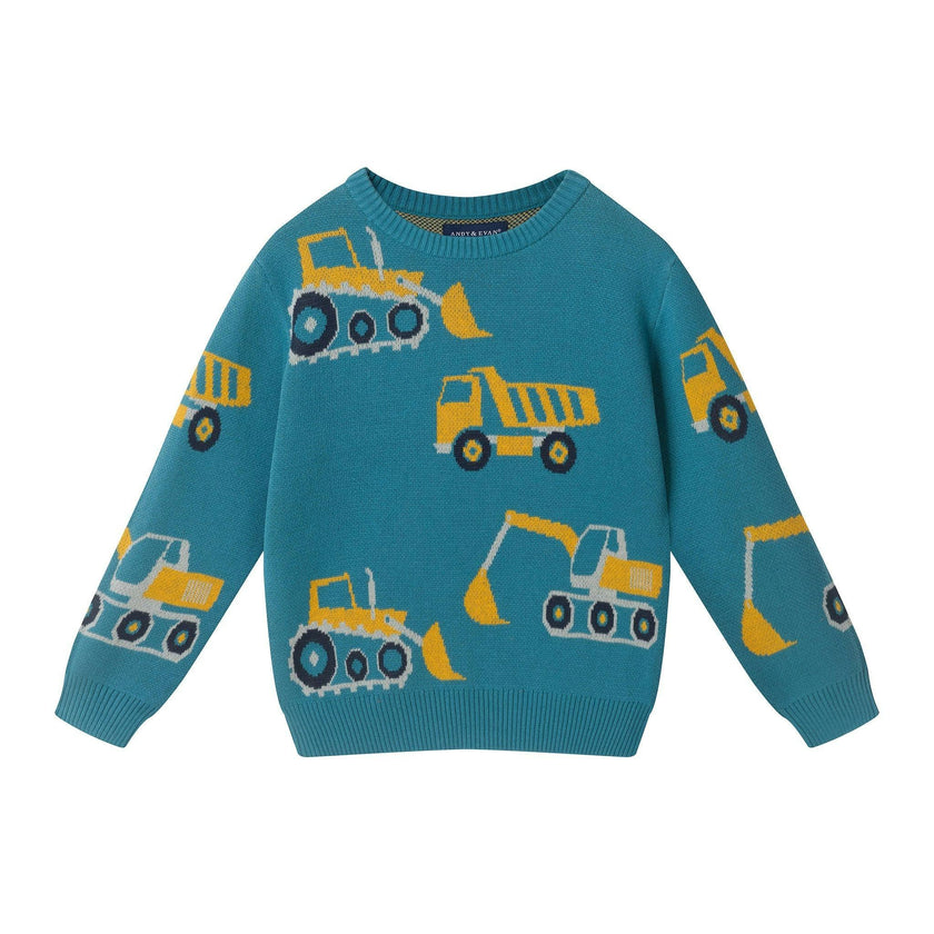Kids Graphic Sweater | Construction Crew