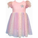 Shining Star Feather Tutu Dress