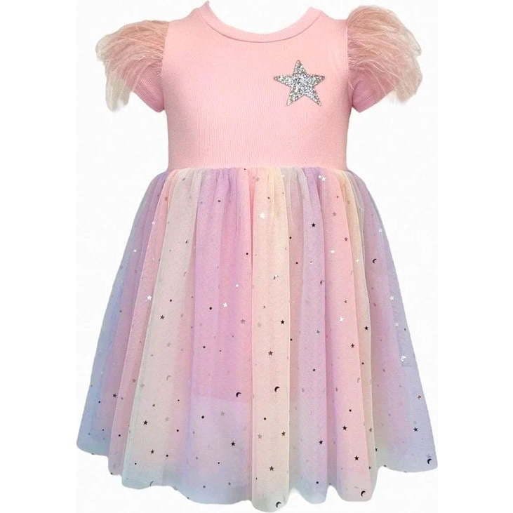 Shining Star Feather Tutu Dress